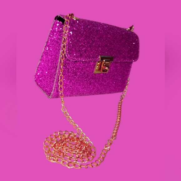 Bags Hot Pink Glitter Crossbody Purse Poshmark